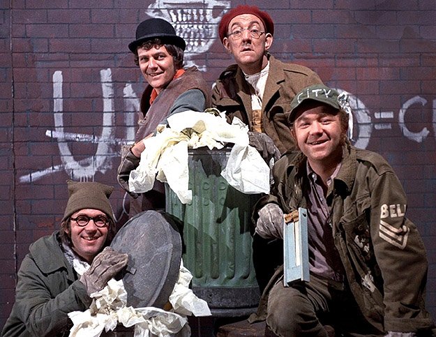 The Dustbinmen tv sitcom absurdal comedy series